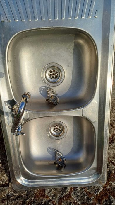 Lava loiça inox 2 pias