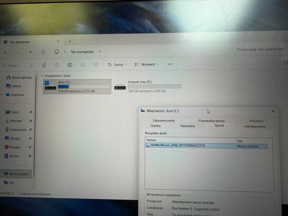 777/ Acer Extansa EX215-55  512GB SSD 16gb ram i5