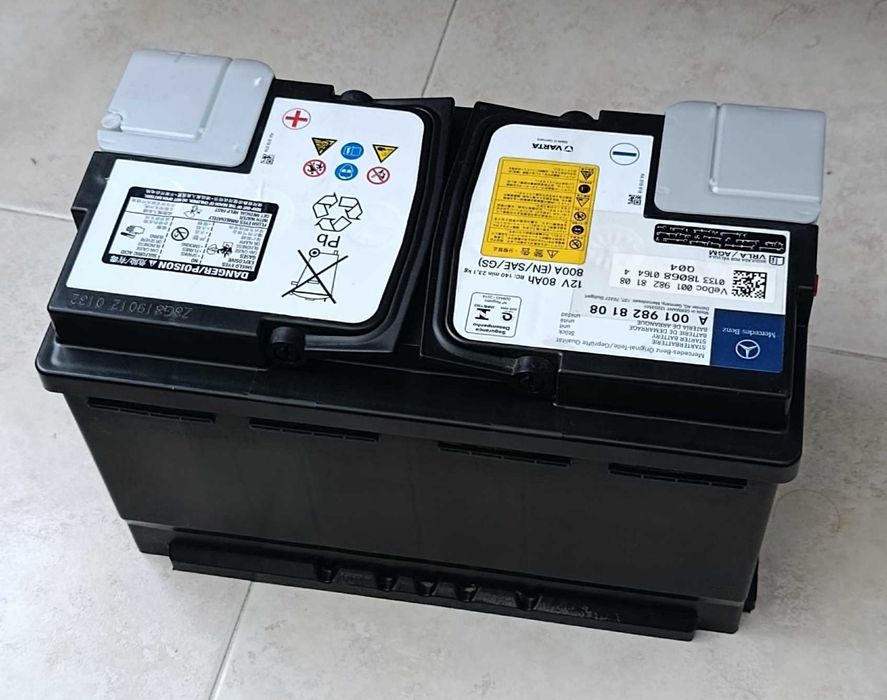Bateria AGM 12V 80Ah 800A — Universal Mercedes VARTA Start Stop