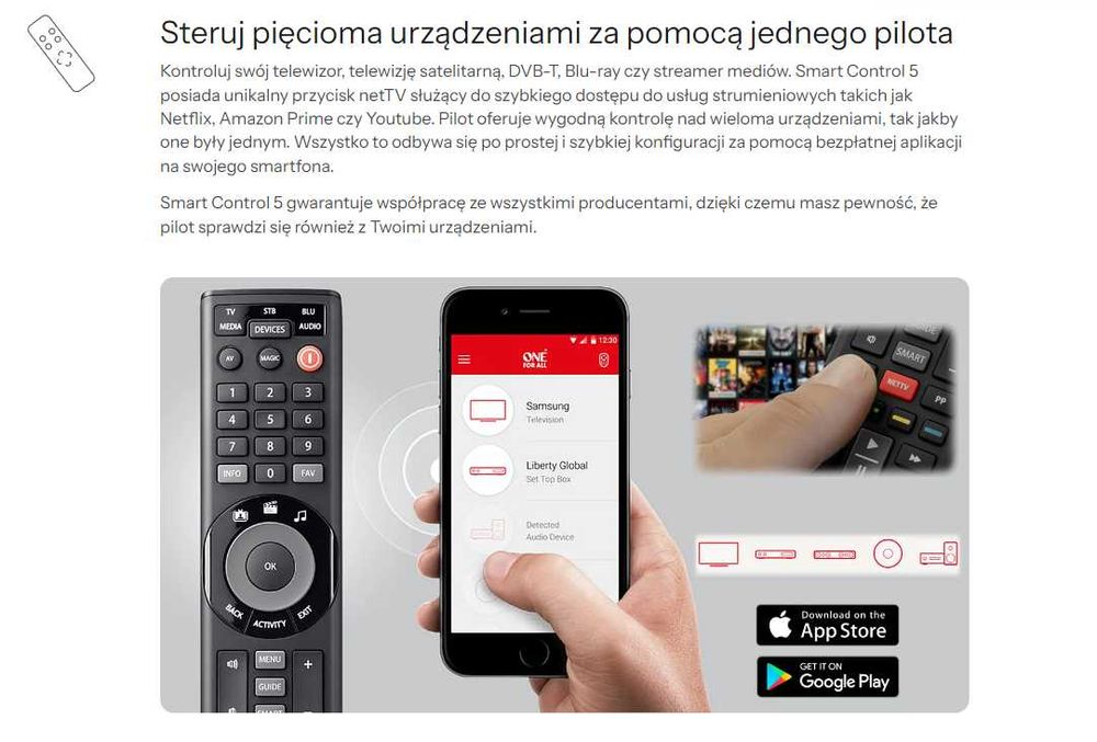 Pilot One For All Smart Control 5