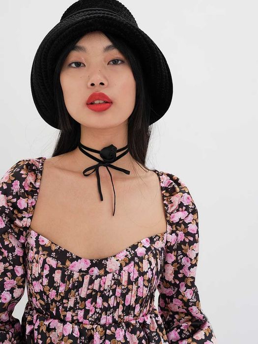 Атласна сукня розмір S For Love & Lemons Kate Long Sleeve Mini Dress