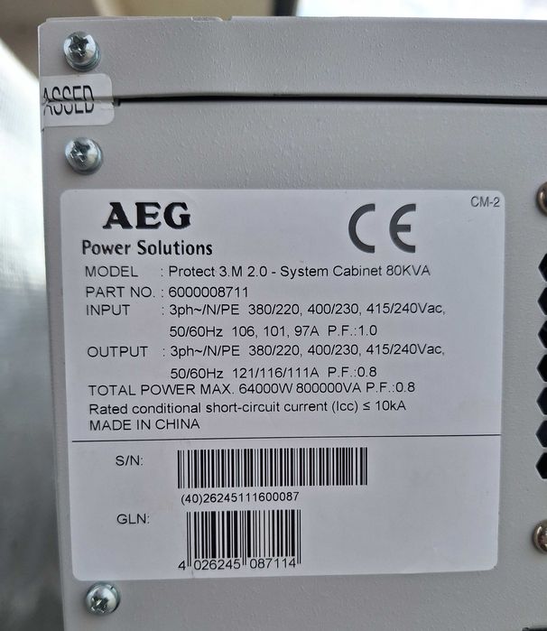 Zasilacz Awaryjny UPS AEG Protect 3.M 2.0 80KVA 3-fazowy Do Biura