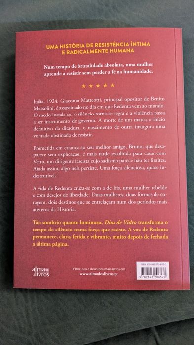 Livro "Dias de Vidro" de Nicoletta Verna