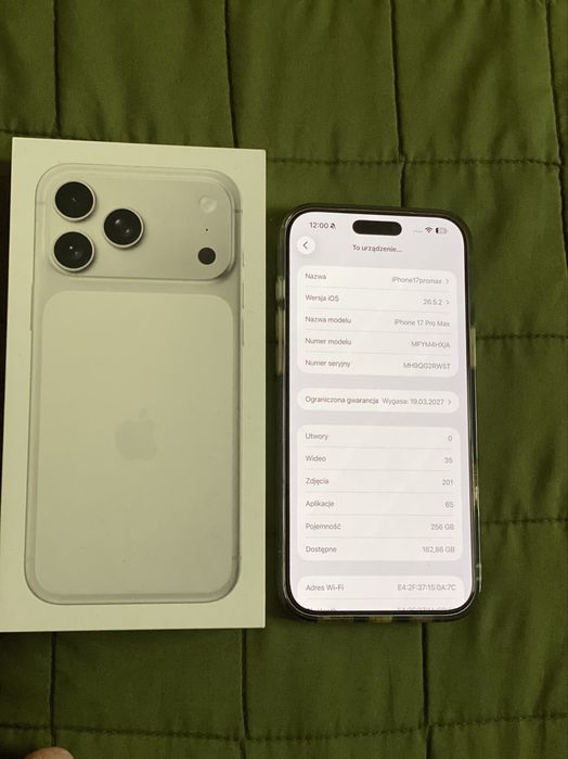 Iphone 17 pro max 256 GB silver