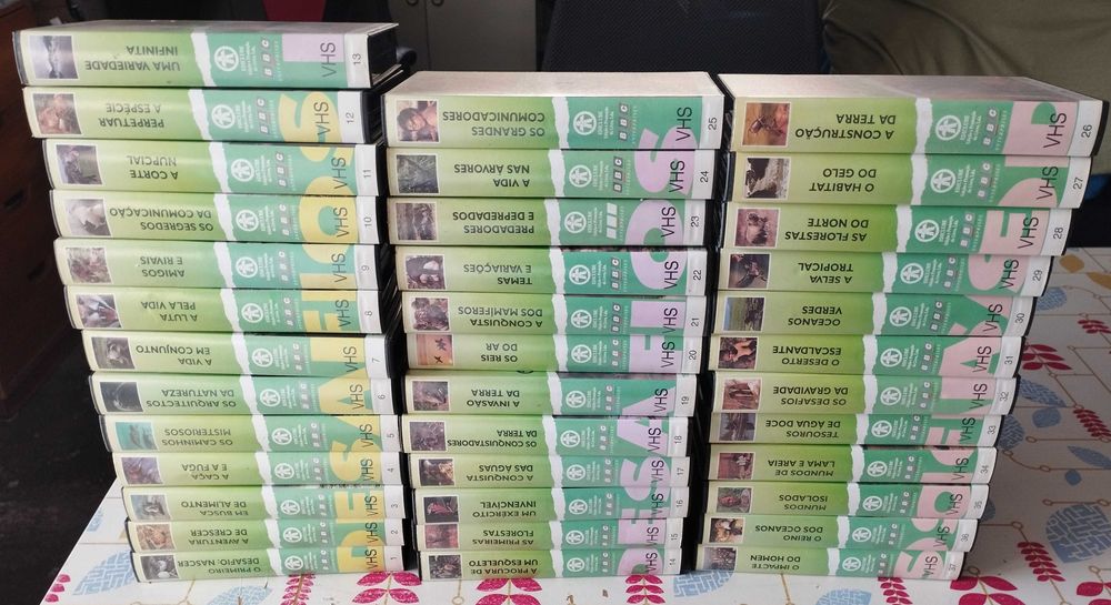 Coleção completa de 37 cassetes VHS