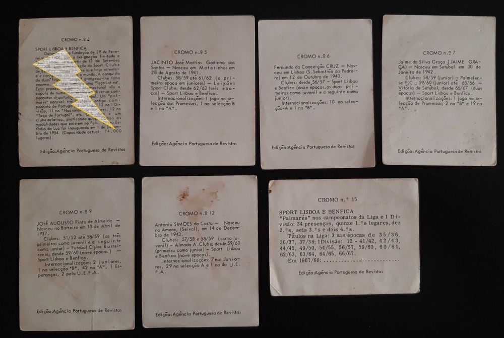 Cromos SL Benfica 1967/68