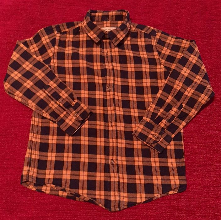 Camisa Quadrados M.Comprida 5-6Anos (116cm)
