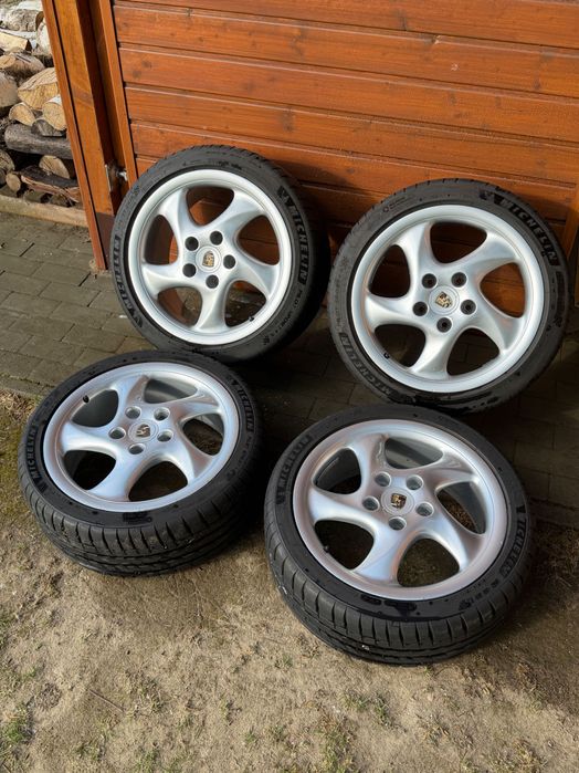 Felgi Porsche 911 996 C2 C4 Turbo look 1 OEM + Michelin Pilot Sport 4S