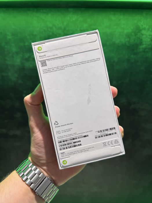 New Apple iPhone 15 128 gb  Black eSim Гарантія 12міс