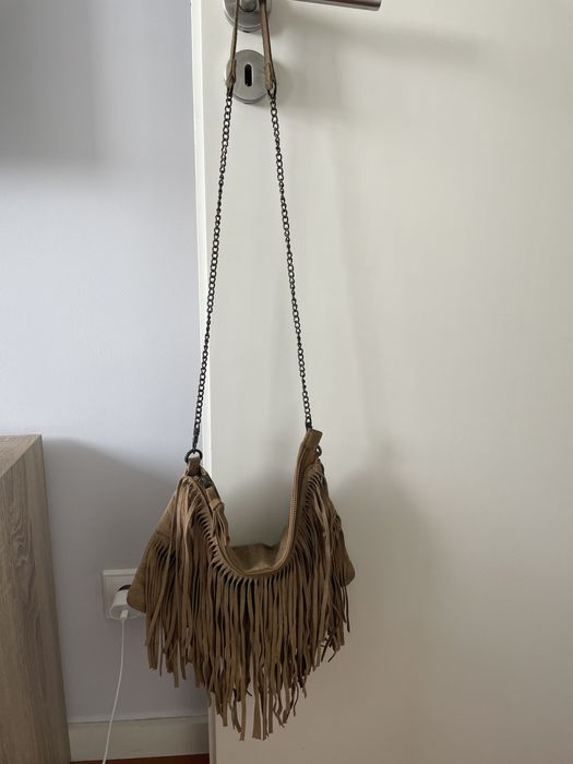 Carteira em camurça com franjas suiteblanco