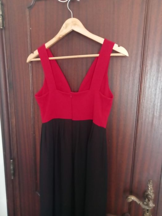 vestido vermelho e preto festa