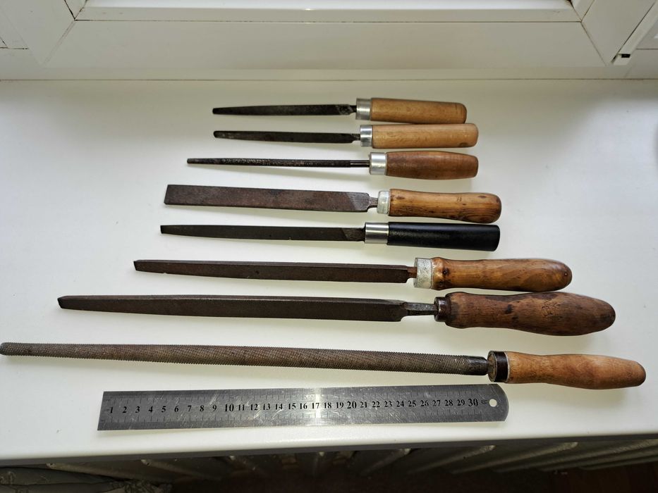 Разные советские напильники с ручками