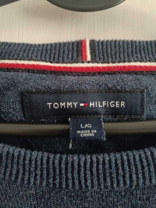 Sweter Męski Granatowy Tommy Hilfiger L