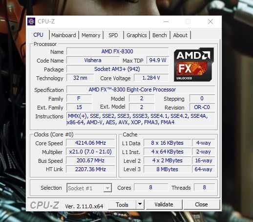 FX 8300 сет + плата Asus M5A97 + память + кулер