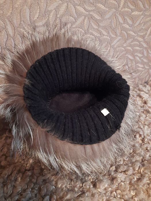 Шапка-кубанка из набивного меха чернобурки  55-60 р -300 гр