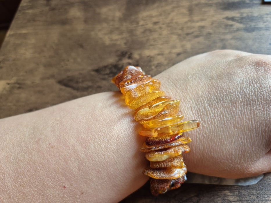 bransoleta bursztyn naturalny