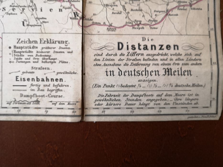 Mapa Europy 1848r pod zaborami  wydanie Wiedeń Artaria