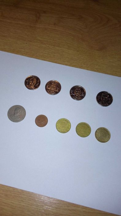 Monety, Nowotko, piłkarze , liry włoskie, 9 sztuk. Zapraszam