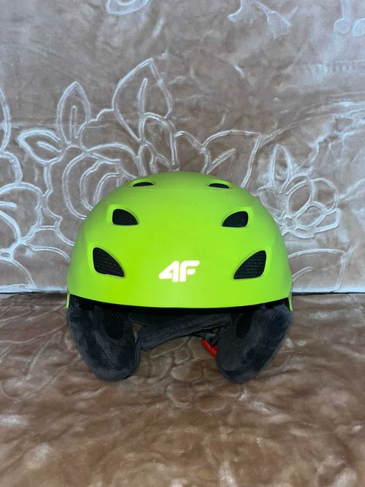 Kask Narciarski 4F Limonkowy + Gogle Gratis (Uszkodzone)