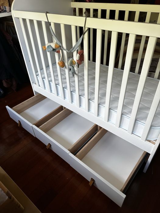 Berço IKEA Gonatt + colchão ortopédico ZIPPY  60x120