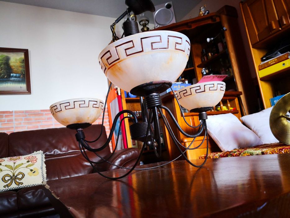 Candeeiro de Teto (metal/vidro)