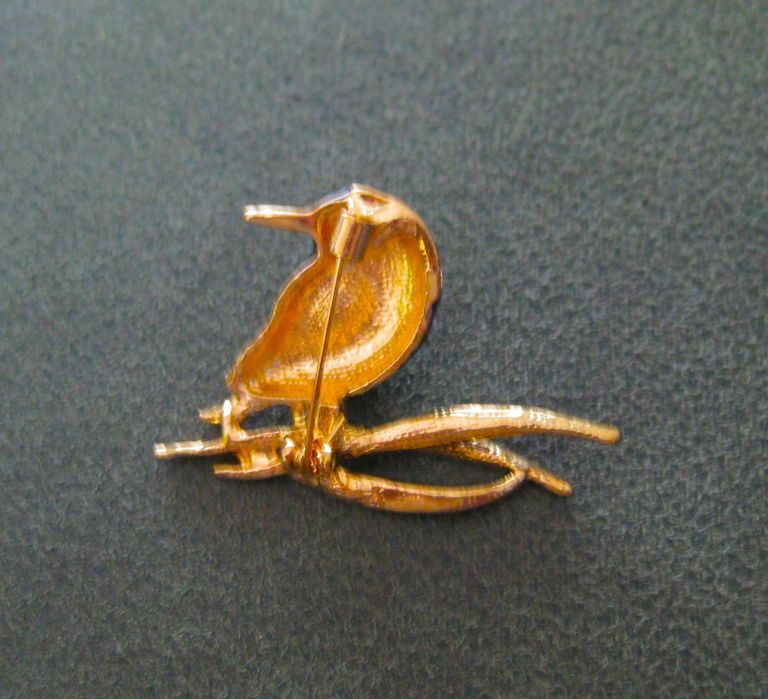 Alfinete / Broche / Pregadeira Passaro de Pedras Azuis NOVO