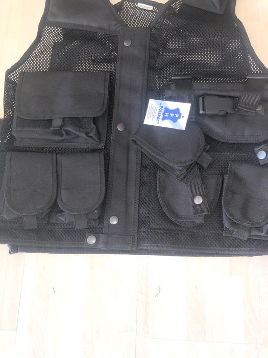 Kamizelka nasobna taktyczna czarna Polskor nowa