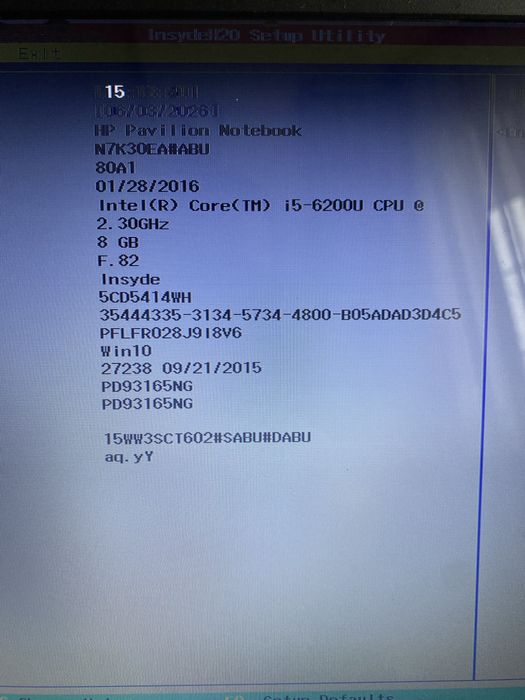 Ноутбук на зарчасти hp