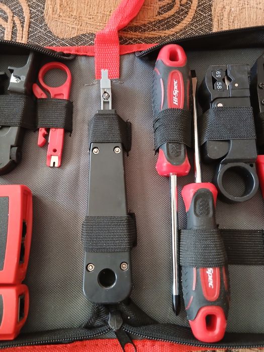 Hi-Spec Zestaw 9 Narzędzi do Testowania i Zaciskania Kabli Sieciowych