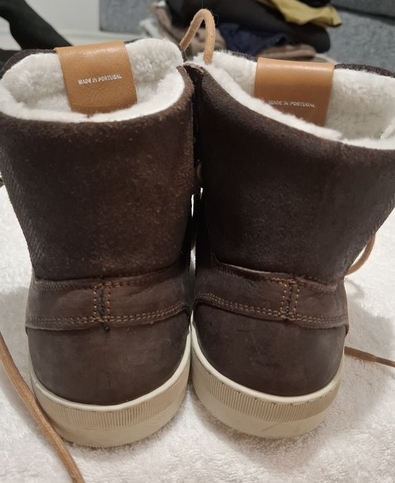 Ocieplane, skórzane buty