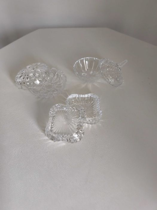 Conjunto de 3 guarda joias em cristal D'Arques