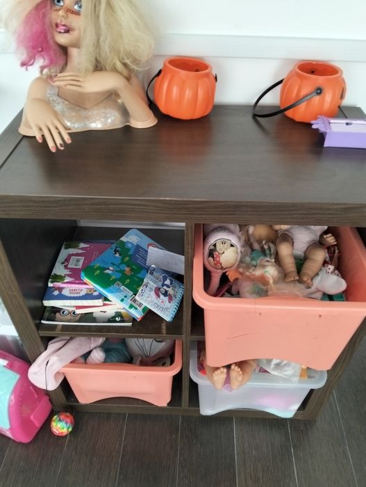 Conjunto de secretária e estante e módulo