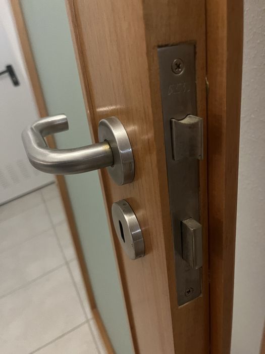 Bloco de porta interior de madeira carvalho com vidro