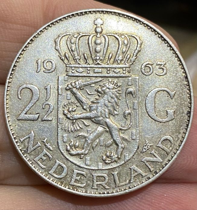 Moeda 1386 - HOLANDA 21/2 Gulden 1963