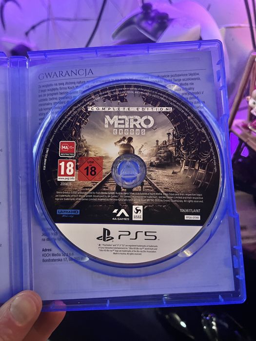 Игра диск ps5 metro exodus