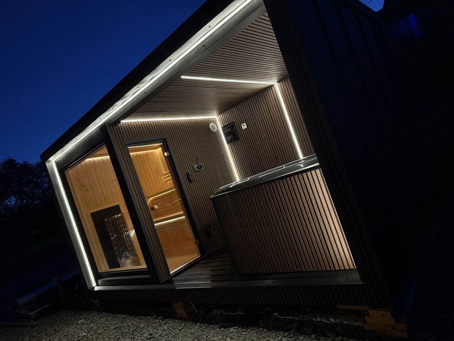 Sauna Balia ogrodowa jacuzzi domowe spa domek całoroczny letniskowy