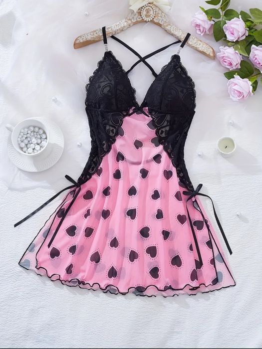 Rózowo czarna koszulka rozm. XL