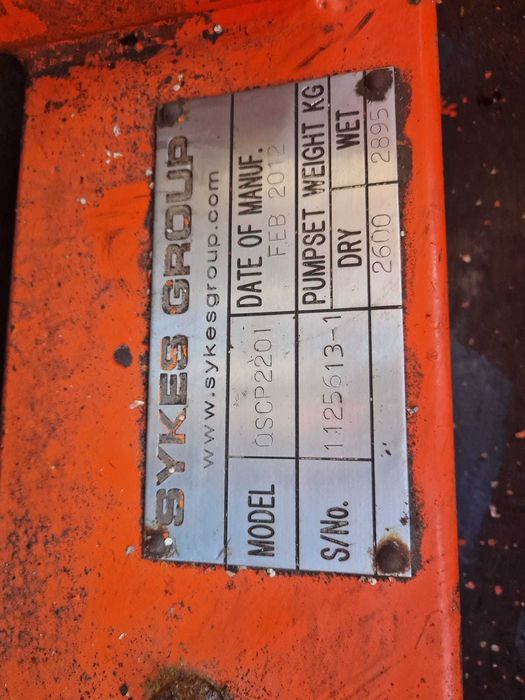 POMPA WODY/MOTO POMPA Sykes CP220i Silnik Perkins