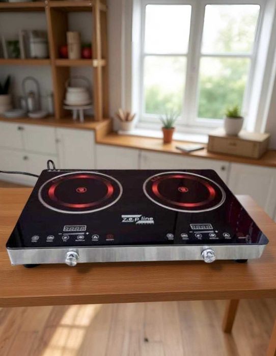 Інфрачервона електроплита двоконфорочна під любий посуд