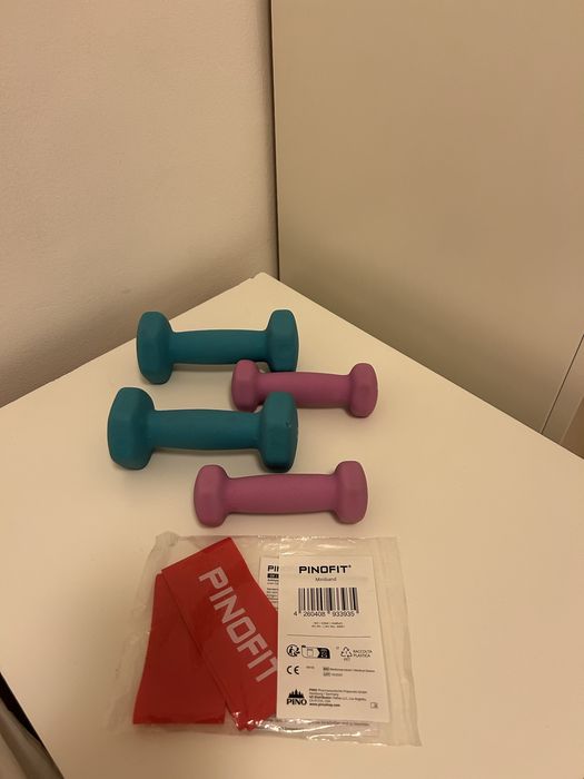 Hantle/hantelki Acrivespace + Tasma do cwiczen srednia