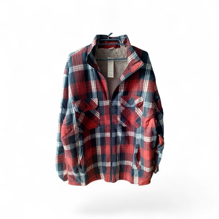 Polarowa  koszula w kratę, ocieplana misiem, L - 4XL, różne kolory