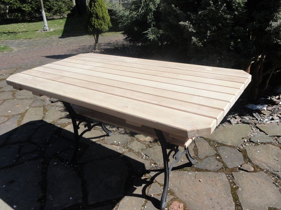 Stół ogrodowy, jodłowy, olchowy z półką, meble ogrodowe GALERIA
