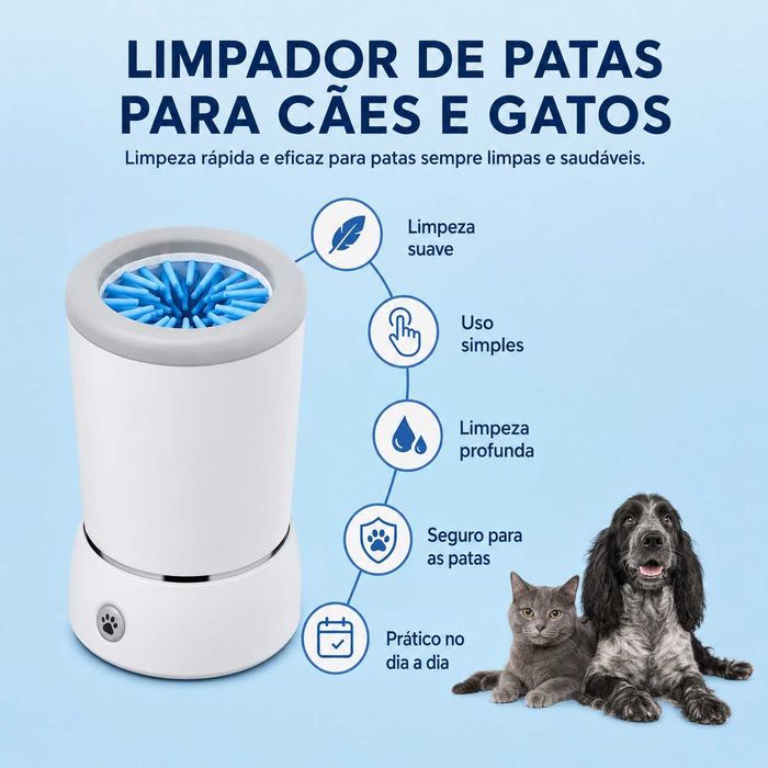 Máquina automático para lavar as patas do seu animal de estimação.