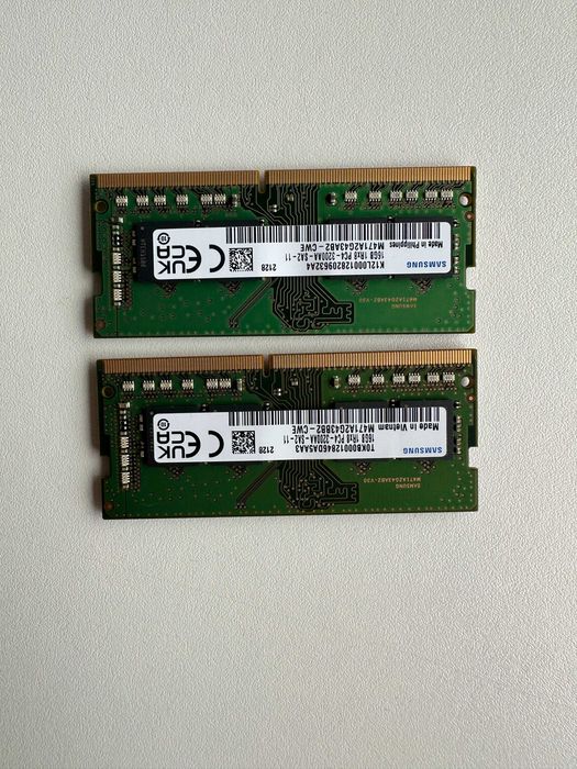 Оперативна пам'ять Samsung 32GB (2х16GB) DDR4 3200MHz SODIMM
