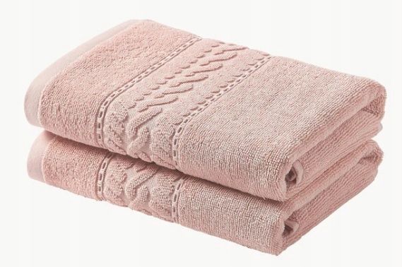 Ręcznik Cordelia 2 sztuki 50 x 100 cm brzoskwiniowy
