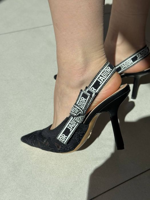 Каблуки Dior чорні ажур 38,40