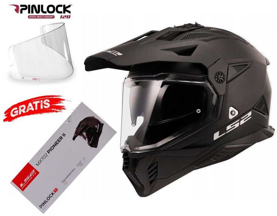 NOWY Kask LS2 ATV MX702 Pioneer II Enduro BLENDA + PINLOCK roz. S-3XL