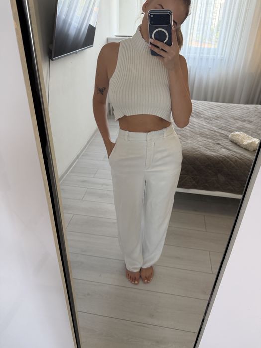 Брюки zara білі xs