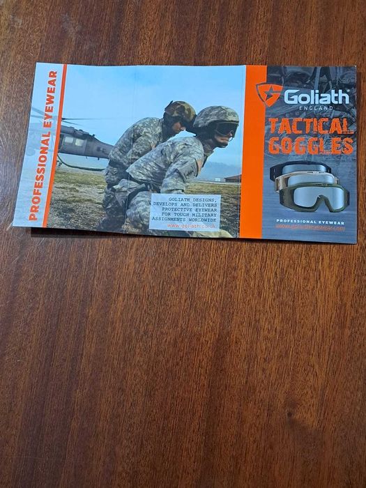 Окуляри-маска тактичні GOLIATH із трьома змінними лінзами