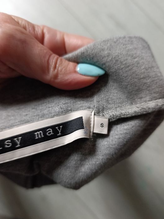 Szara spódnica midi noisy may s 36 suwak rozpinana